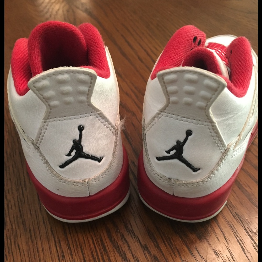Red and White Nike Sneakers